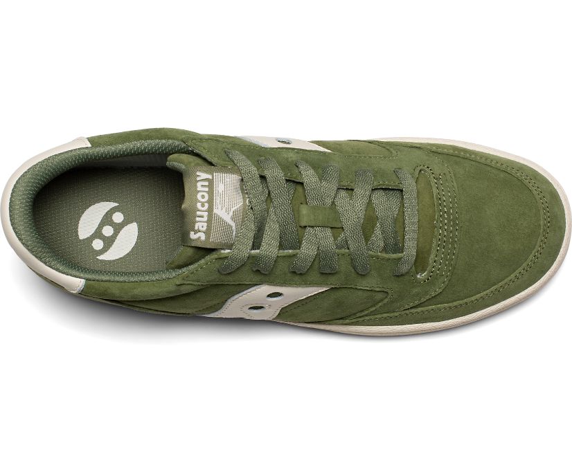 Women's Saucony Jazz Court Nubuck Originals Green | Singapore 053QMAZ